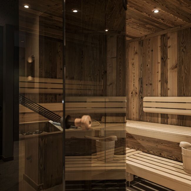 Sauna im Wellnessbereich im Schrofenblick Alpen Resort in Mayrhofen